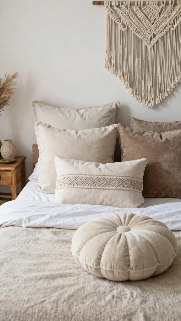 10 26x26 Pillow Styling Ideas for Euro Shams and Oversized Bed Layers - 3. Layered with Love: The Art of Stacking 1
