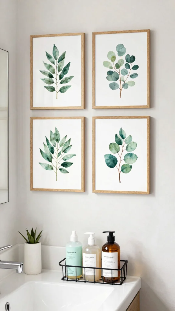 10 Eucalyptus Shower Head and Caddy Ideas for a Spa-Like Morning Routine - 8. Eucalyptus Wall Art 1
