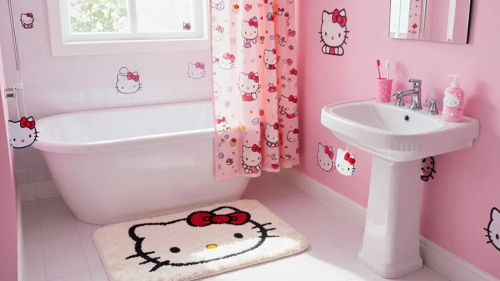 10 Hello Kitty Bathroom Rug Ideas for a Cute Character-Filled Floor