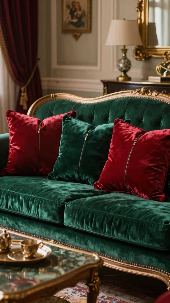 10 Invisible Zipper Pillow Ideas for a Clean Professional-Looking Finish - 5. Vintage Velvet Pillows with Concealed Zippers 1