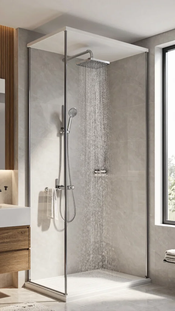 10 Rain Shower Head Ideas for 10-Foot Ceilings - 4. Large, Overhead Shower Panels 1