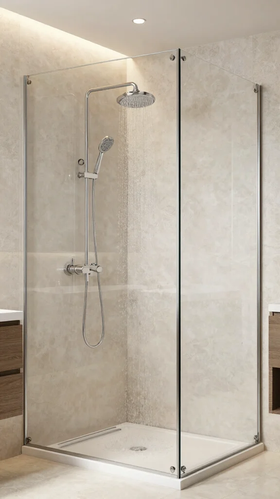 10 Shower Head Mounted on Glass Wall Ideas for a Modern Open Look - 6. Innovative Dual Shower Heads 1