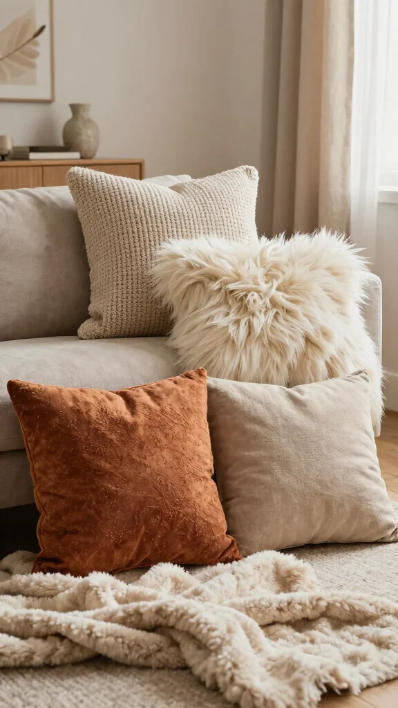 11 16x16 Pillow Styling Ideas for a Compact Versatile Home Accent - 10. Textured Layering for Comfort 1