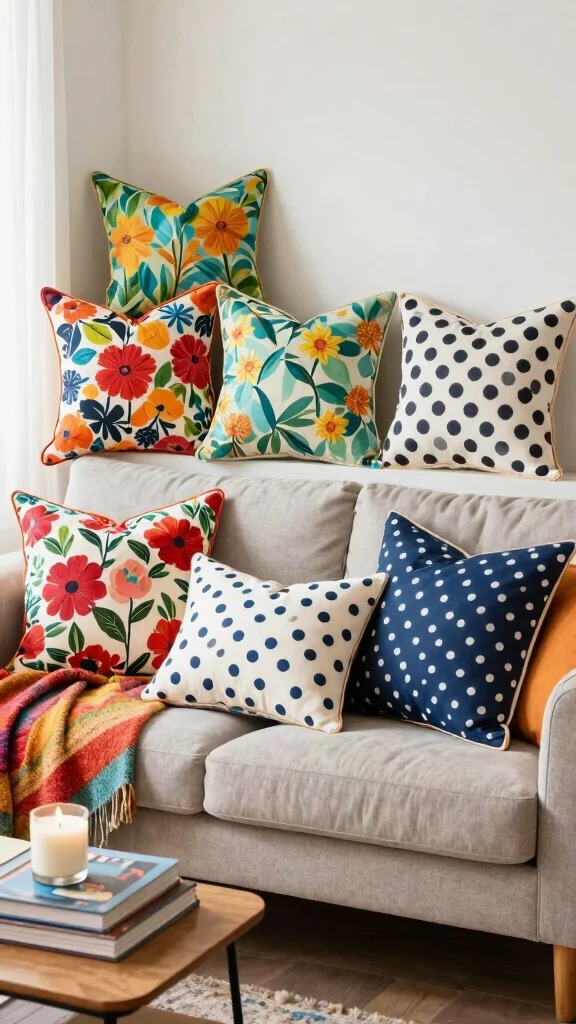 11 16x16 Pillow Styling Ideas for a Compact Versatile Home Accent - 2. Playful Patterns for Personality 1
