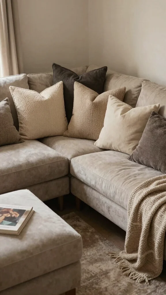 11 16x16 Pillow Styling Ideas for a Compact Versatile Home Accent - 5. Sofa Corner Cuddles 1