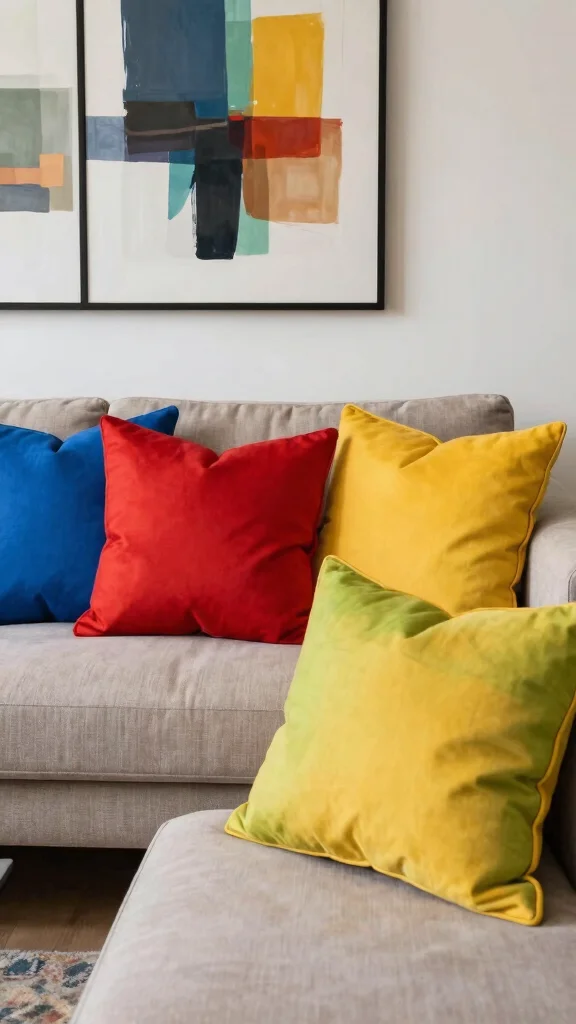 11 16x16 Pillow Styling Ideas for a Compact Versatile Home Accent - 7. Color Blocking for Impact 1