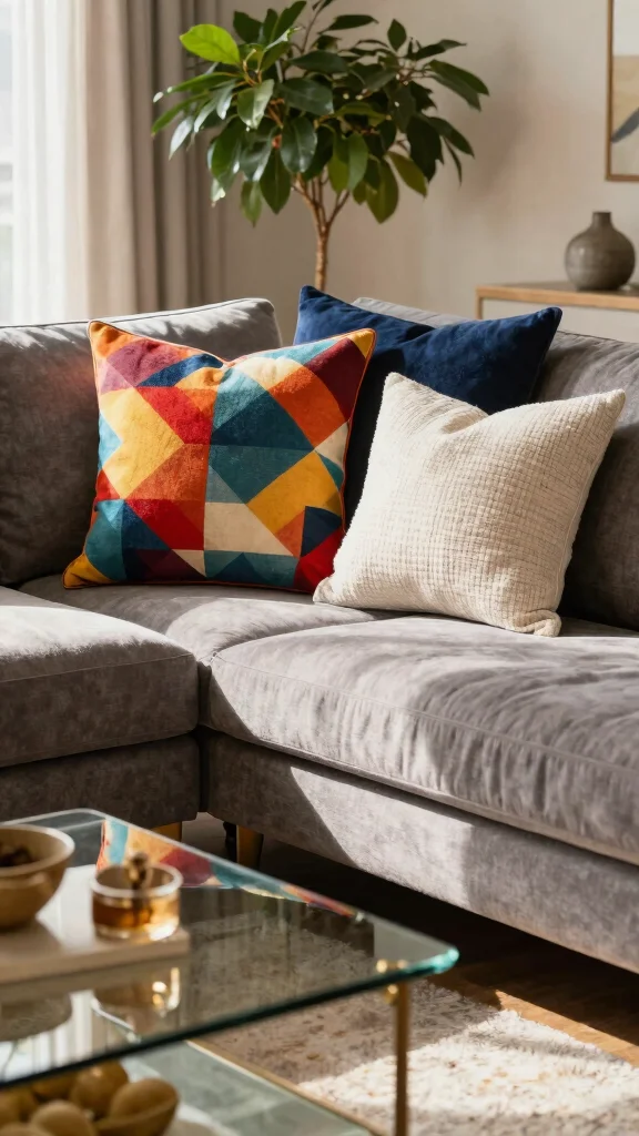 11 18x18 Couch Pillow Styling Ideas for a Classic Well-Proportioned Look - 4. Bold Prints for Statement Making 1