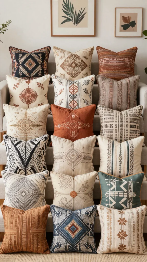 11 24x24 Couch Pillow Styling Ideas for a Larger Bolder Statement - 10. Mixing Styles 1