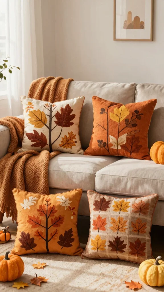 11 24x24 Couch Pillow Styling Ideas for a Larger Bolder Statement - 5. Seasonal Swaps 1