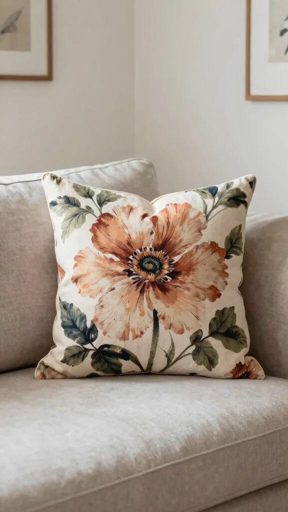 11 24x24 Couch Pillow Styling Ideas for a Larger Bolder Statement - 6. Statement Prints 1