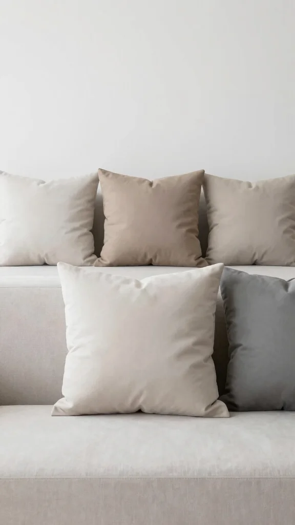 11 5-Pillow Couch Arrangement Ideas for a Lush, Inviting Sofa - 9. The Minimalist Vibe 1