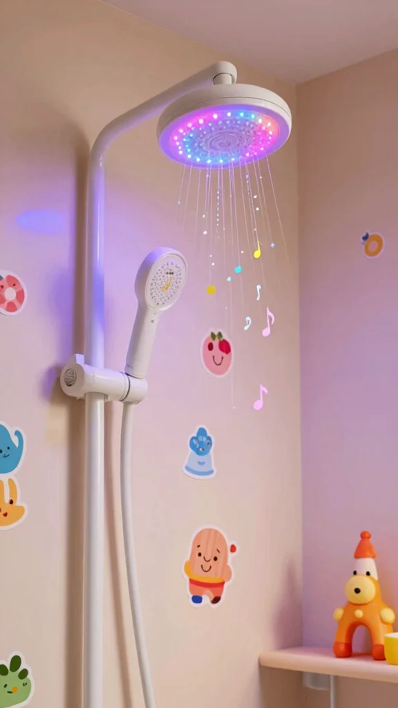 11 Adjustable Shower Head Ideas for Kids That Grow With Them - 5. Interactive Shower Heads 1