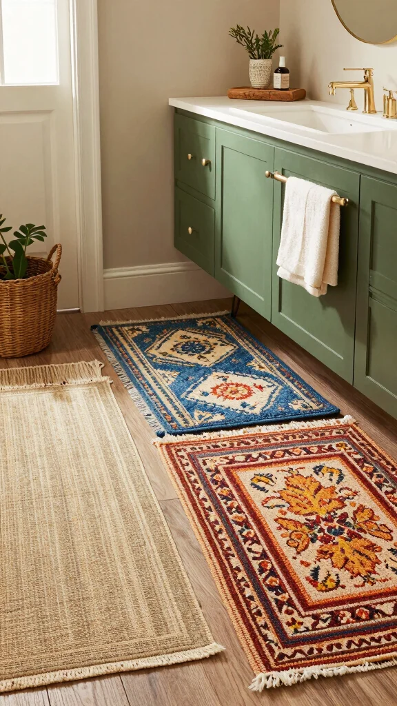 11 Bathroom Rug Ideas for Green Vanities That Balance the Bold Color - Conclusion 1