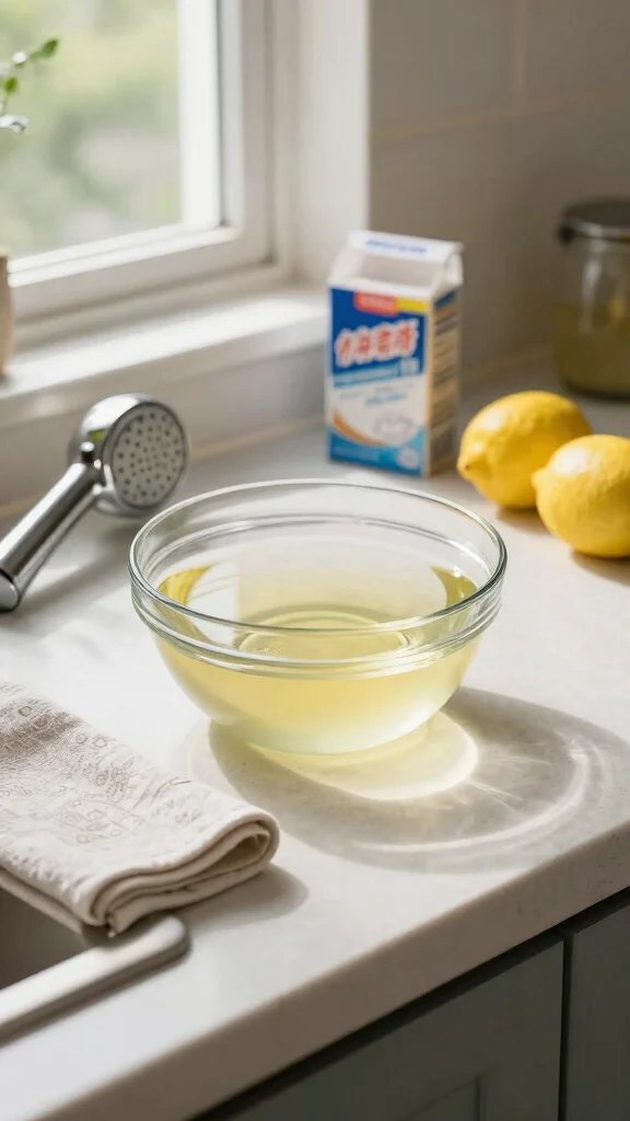 11 DIY Shower Head Cleaner Ideas Using Vinegar, Baking Soda, and Lemon - 1. Classic Vinegar Soak 1