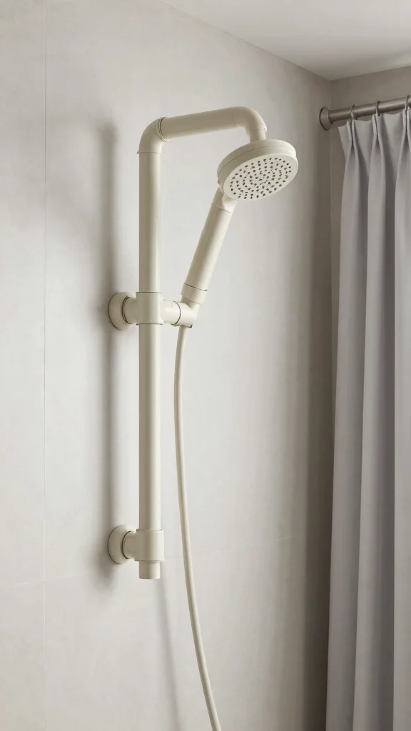 11 DIY Shower Head Holder Ideas for Custom Budget-Friendly Mounting - 2. PVC Pipe Solution 1