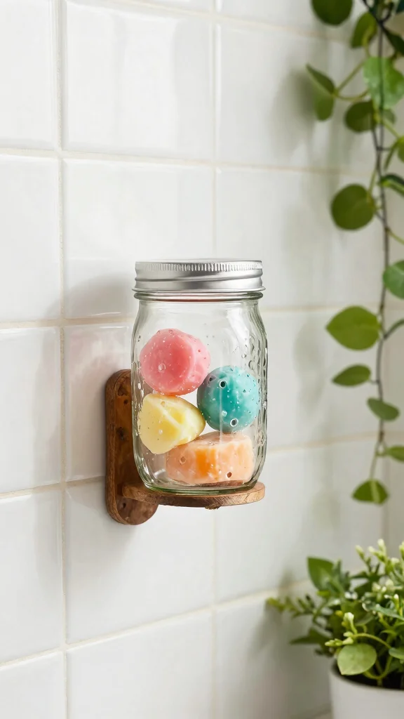 11 DIY Shower Head Holder Ideas for Custom Budget-Friendly Mounting - 4. Upcycled Jar Holder 1