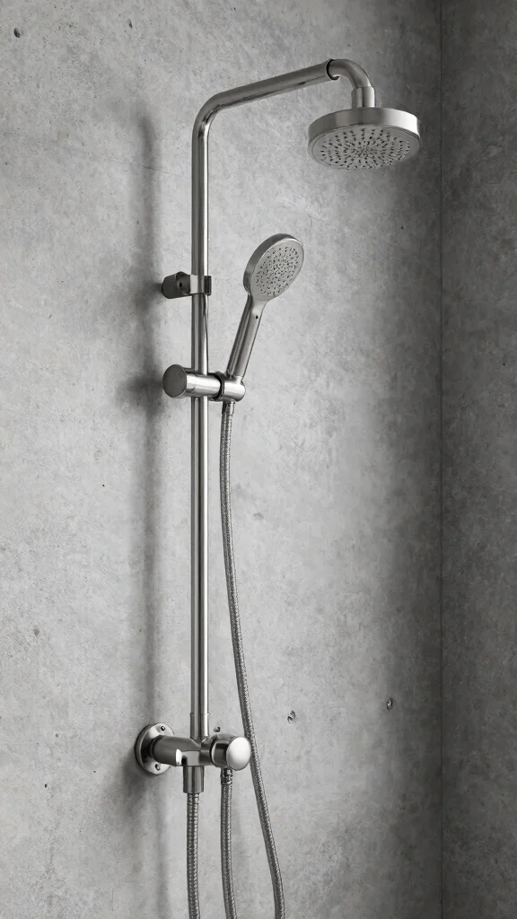 11 DIY Shower Head Holder Ideas for Custom Budget-Friendly Mounting - 7. Metal Pipe Holder 1
