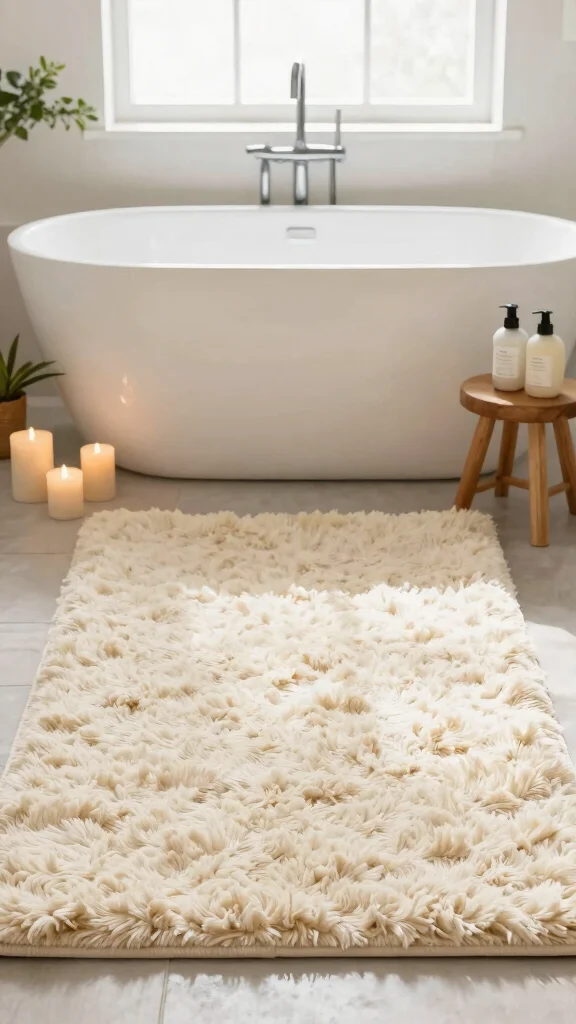 11 Earthy Bathroom Rug Ideas for a Natural Grounded Bathroom Palette - 2. Soft Cotton for Comfort 1