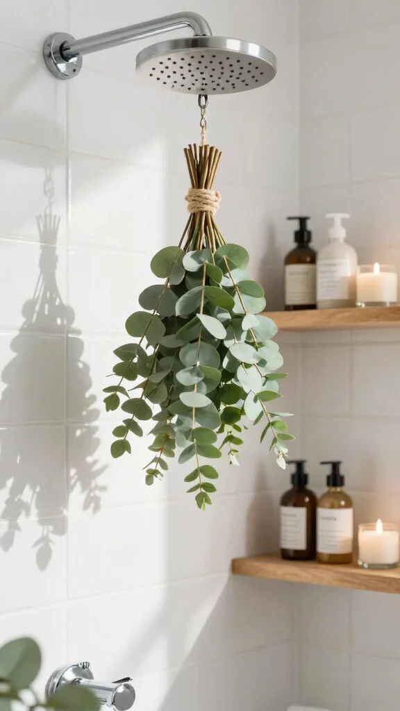11 Eucalyptus Shower Head Ideas for an Aromatherapy-Inspired Daily Shower - 2. Hanging Eucalyptus Shower Bundle 1
