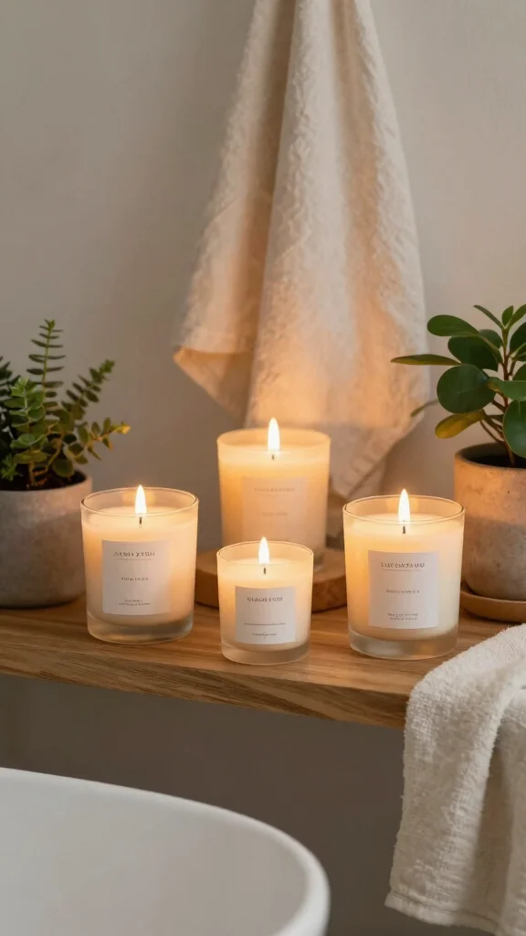 11 Eucalyptus Shower Head Ideas for an Aromatherapy-Inspired Daily Shower - 9. Scented Candles with Eucalyptus Essence 1