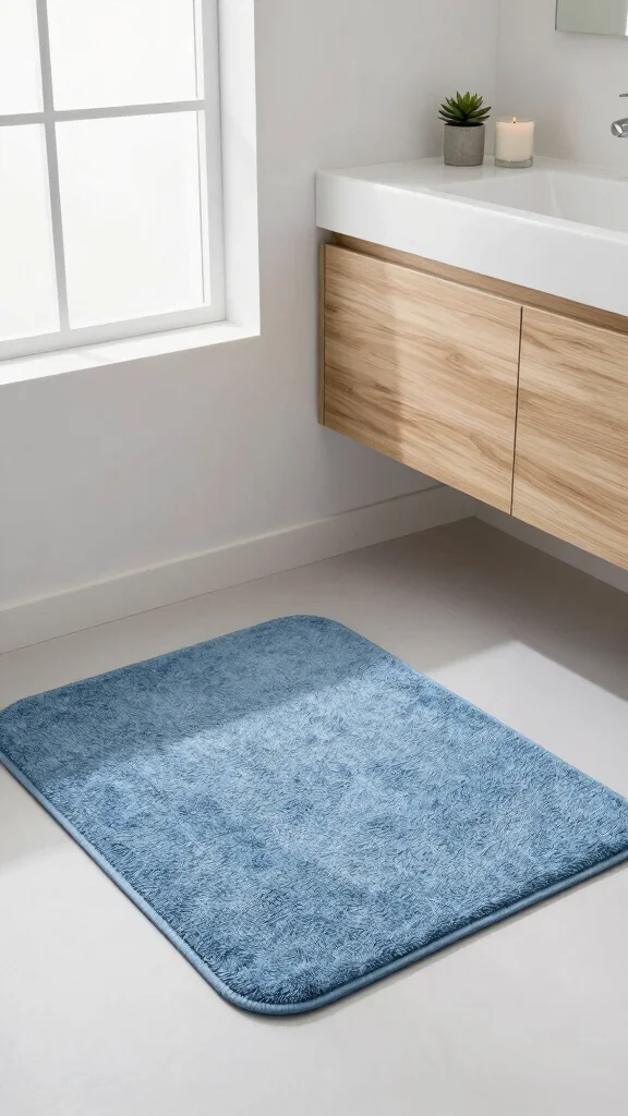 11 Lake House Bathroom Rug Ideas for a Relaxed Waterside Aesthetic - 2. Soft Cotton Bath Mat 1