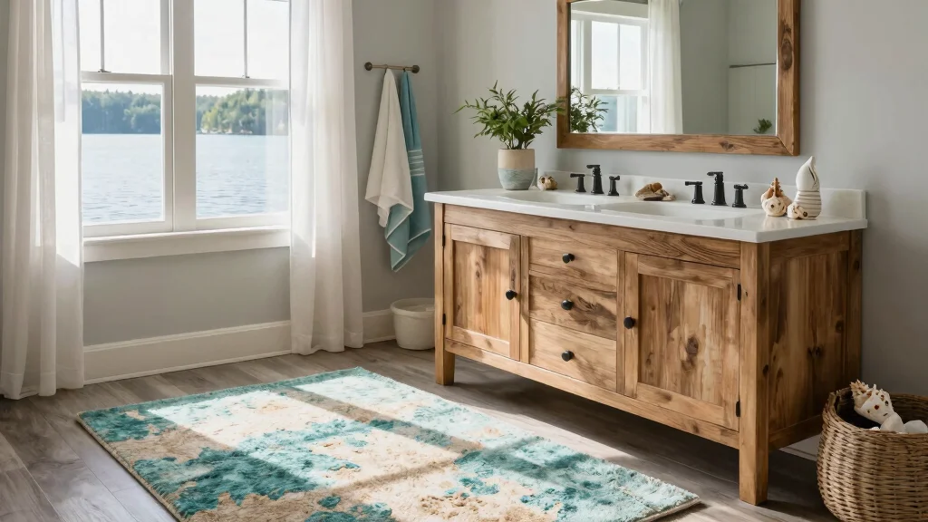 11 Lake House Bathroom Rug Ideas for a Relaxed Waterside Aesthetic