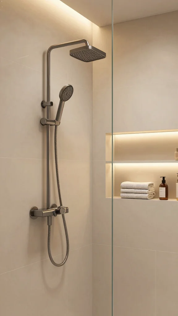 11 Off-Center Shower Head Placement Ideas for Small or Awkward Showers - 2. Side-Mounted Shower Heads for a Unique Look 1
