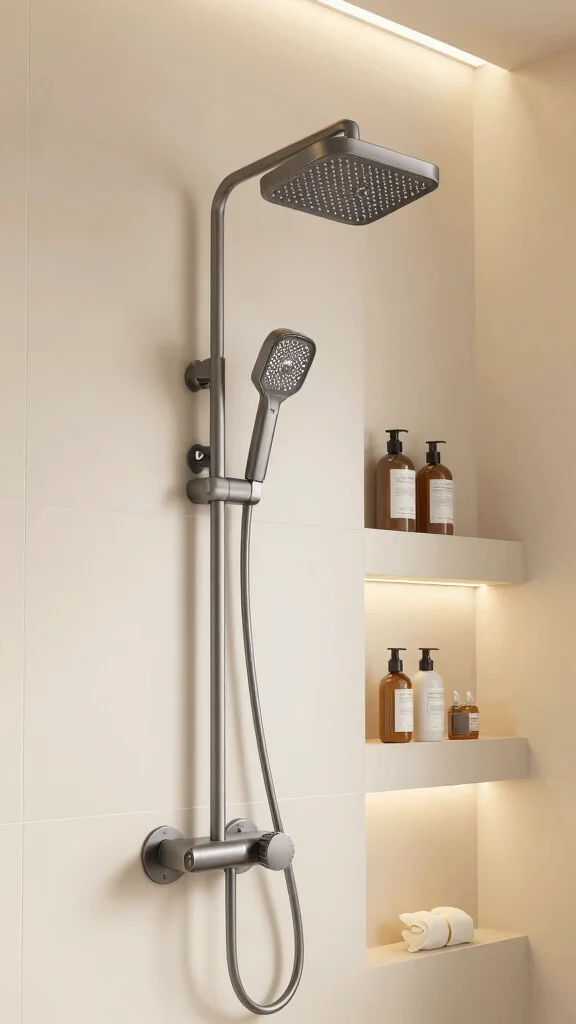 11 Off-Center Shower Head Placement Ideas for Small or Awkward Showers - 9. Multi-Function Shower Heads for Enhanced Experience 1