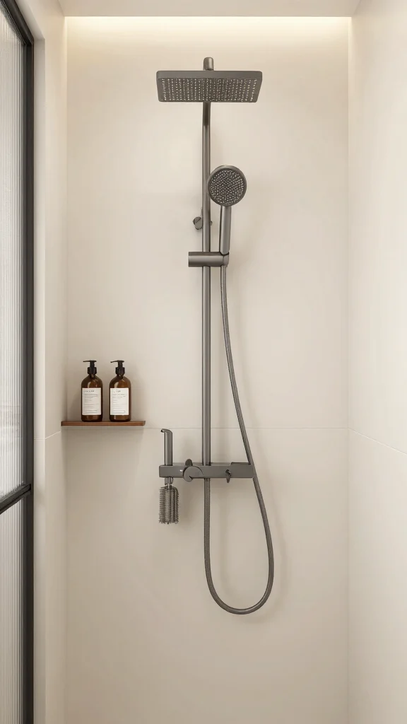 11 Shower Head Ideas for Small Stalls That Maximize Space and Pressure - 5. Compact Shower Fixtures for Tiny Spaces 1