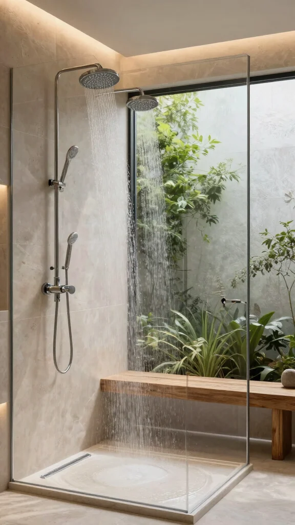 11 Shower Ideas With 3 Shower Heads for the Ultimate Home Spa - 1. The Power of Rainfall Shower Heads 1