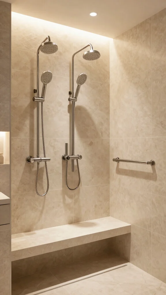 11 Shower Ideas With 3 Shower Heads for the Ultimate Home Spa - 10. Consider Ergonomic Shower Design 1