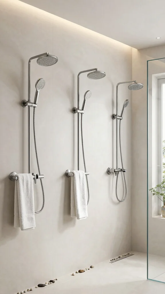11 Shower Ideas With 3 Shower Heads for the Ultimate Home Spa - 2. Experience the Versatile Handheld Shower Heads 1