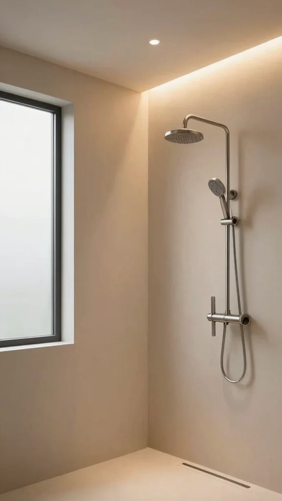 11 Shower Ideas With 3 Shower Heads for the Ultimate Home Spa - 8. Create a Spa-like Retreat with Ambient Lighting 1