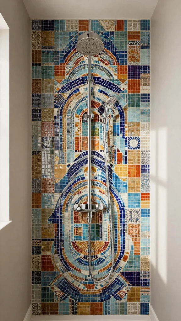 11 Shower Ideas With 3 Shower Heads for the Ultimate Home Spa - 9. Innovative Tile Designs for Multi-Head Showers 1