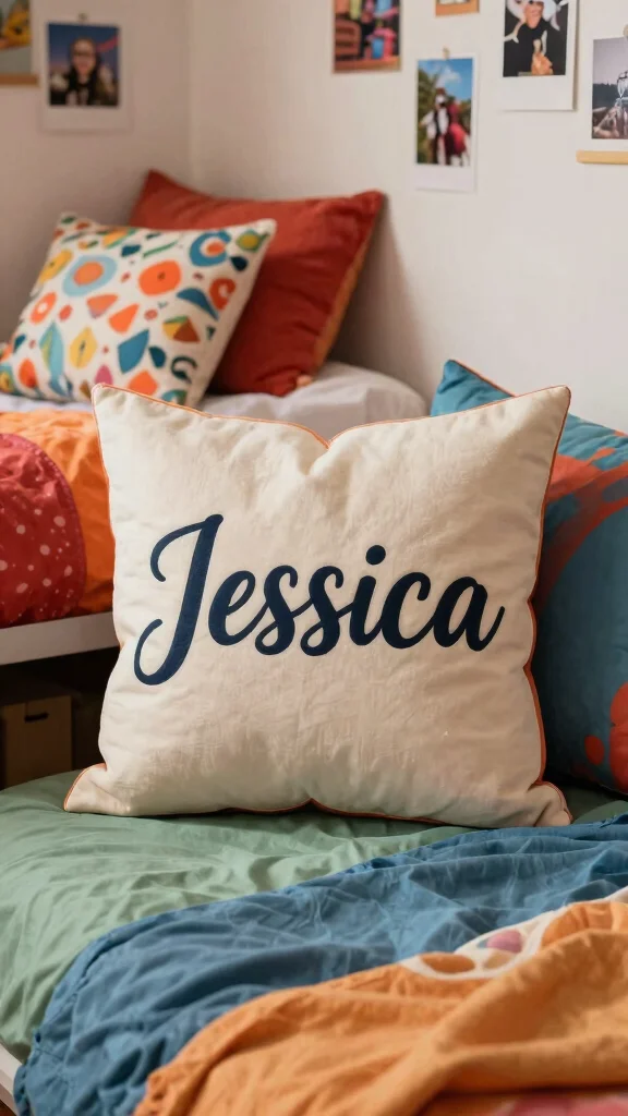 11 Twin XL Pillow Ideas for Dorm Rooms and Single Beds - 11. Personalized Pillows 1