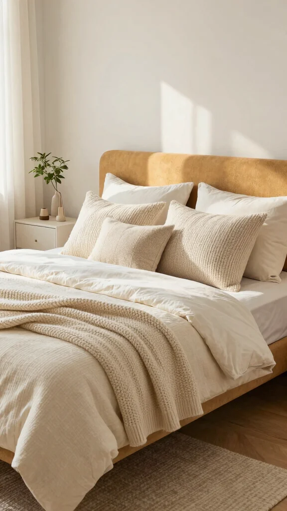 11 Vanilla Girl Pillow Ideas for a Soft Neutral Aesthetic Bedroom - 1. Chunky Knit Pillows 1