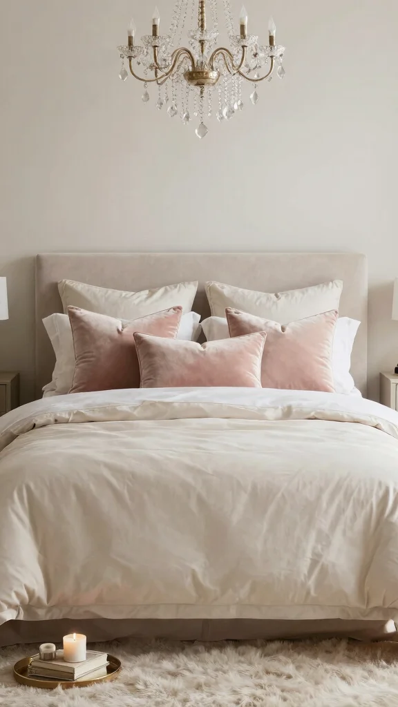 11 Vanilla Girl Pillow Ideas for a Soft Neutral Aesthetic Bedroom - 2. Velvet Accent Pillows 1