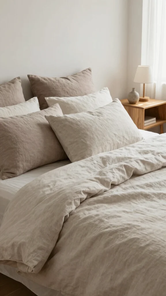 11 Vanilla Girl Pillow Ideas for a Soft Neutral Aesthetic Bedroom - 7. Linen Pillows 1