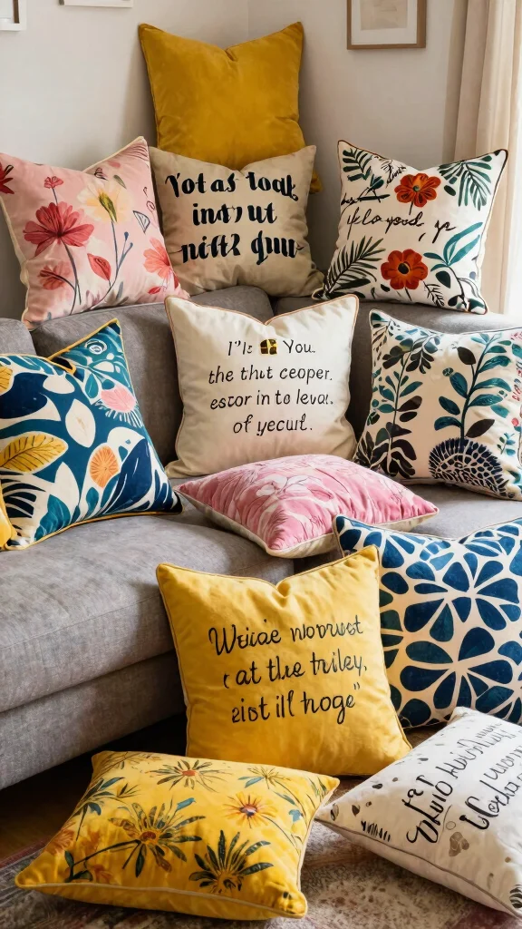 11 Y2K Pillow Ideas for a Fun Nostalgic 2000s-Inspired Home Accent - 11. Mix and Match 1