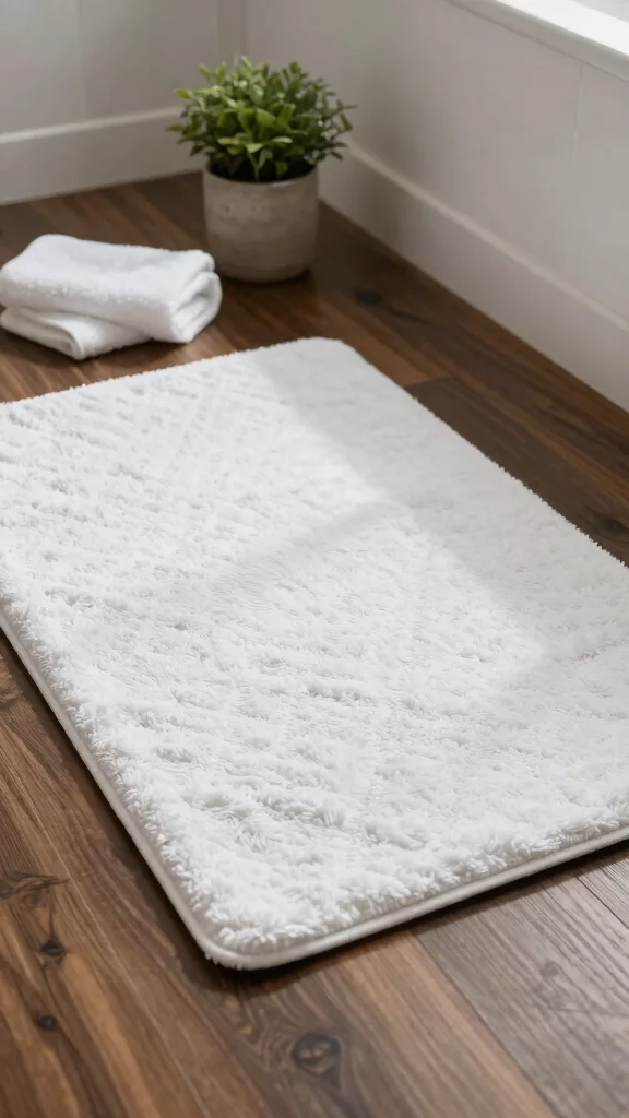 12 Bathroom Rug Ideas for Dark Floors That Add Contrast and Warmth - 1. Soft Cotton Bath Mats for Ultimate Comfort 1