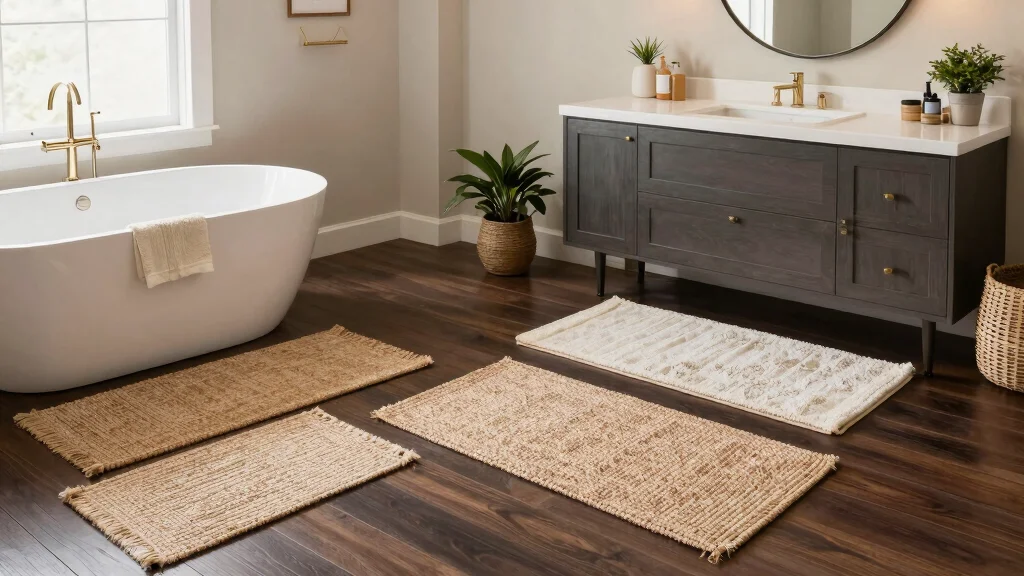 12 Bathroom Rug Ideas for Dark Floors That Add Contrast and Warmth