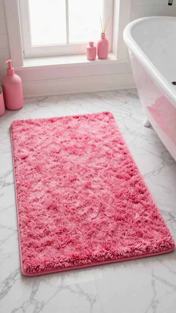 12 Bathroom Rug Ideas for Marble Floors That Enhance Without Hiding - 9. Soft Microfiber Rugs 1
