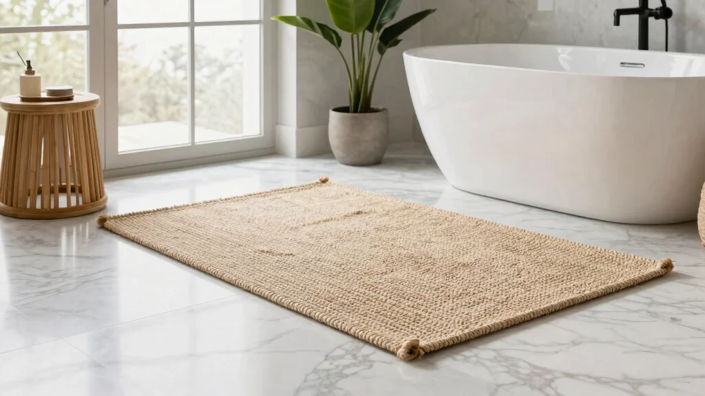 12 Bathroom Rug Ideas for Marble Floors That Enhance Without Hiding