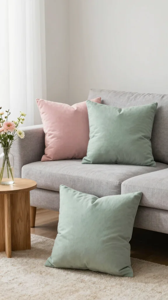 12 Japandi Pillow Ideas for a Calm Minimal Beautifully Layered Home - 2. Muted Pastel Accents 1
