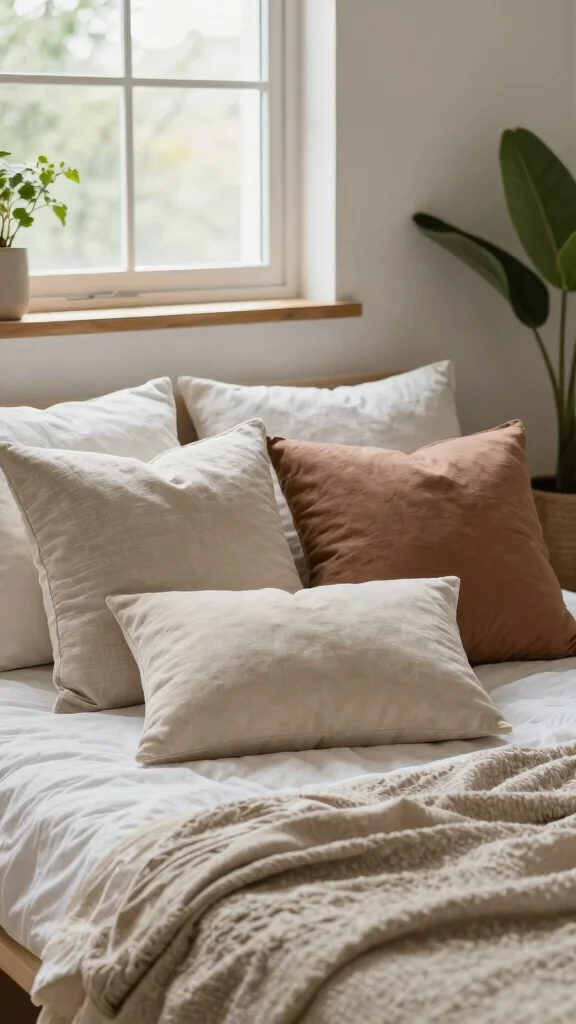 12 Japandi Pillow Ideas for a Calm Minimal Beautifully Layered Home - 7. Sustainable Fabrics 1