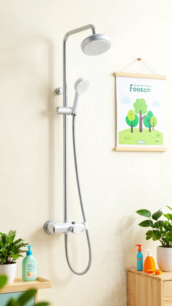 12 Kids' Shower Head Ideas From Fun Colors to Height-Adjustable Mounts - 4. Eco-Friendly Features: Water-Saving Shower Heads 1