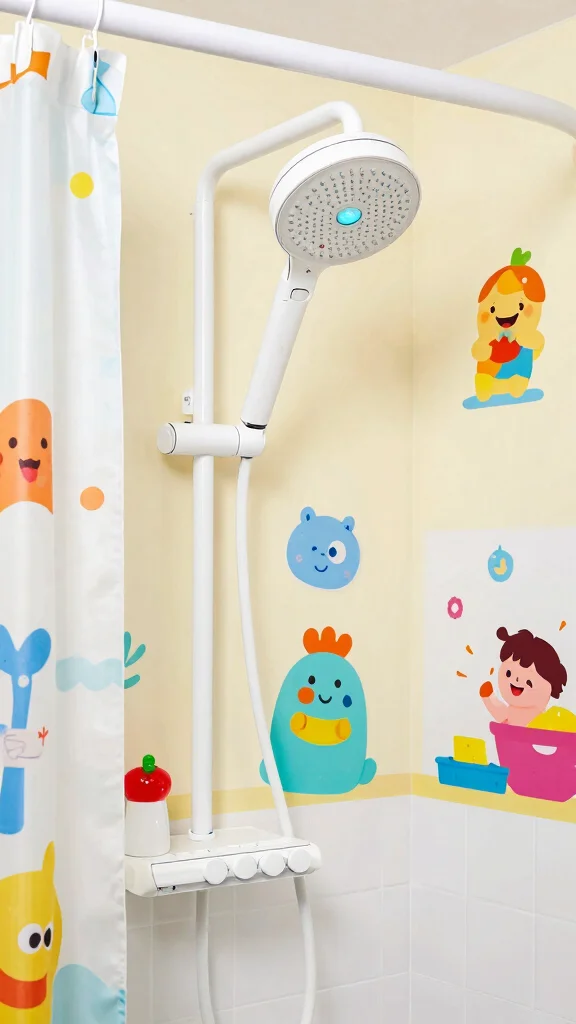 12 Kids' Shower Head Ideas From Fun Colors to Height-Adjustable Mounts - 7. Interactive Shower Heads: Mixing Play with Function 1