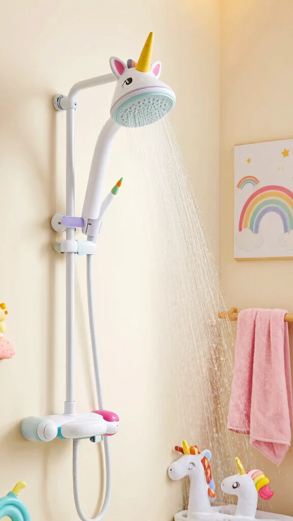 12 Kids' Shower Head Ideas for Fun Adjustable and Child-Friendly Showers - 11. Magic Unicorn Shower Head 1