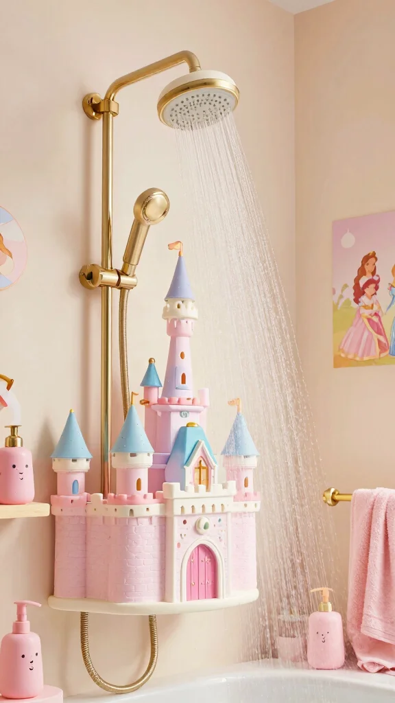 12 Kids' Shower Head Ideas for Fun Adjustable and Child-Friendly Showers - 3. Princess Castle Shower Head 1