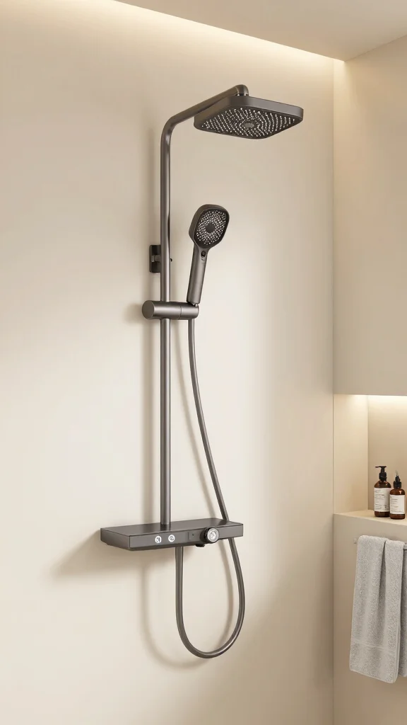 12 Master Bath Double Shower Head Ideas for a Couples' Shower - 5. Smart Shower Technology for Convenience 1